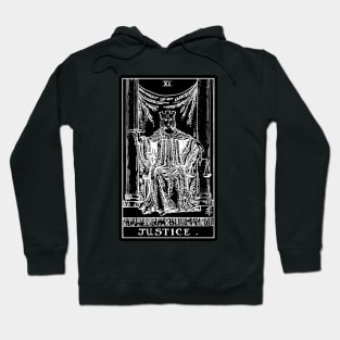 XI. Justice Tarot Card | Obsidian and Pearl Hoodie